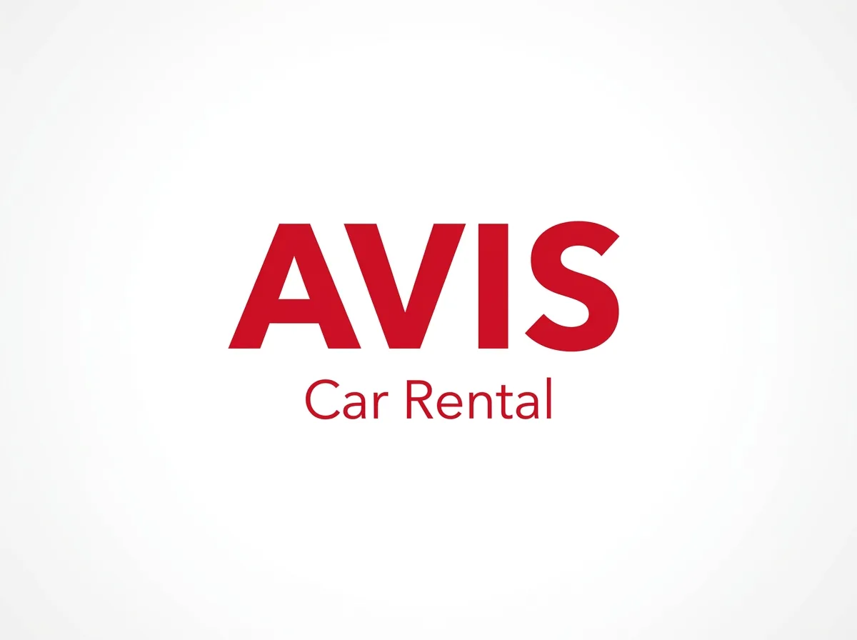 Avis car rental brand logo, official red wordmark on white background