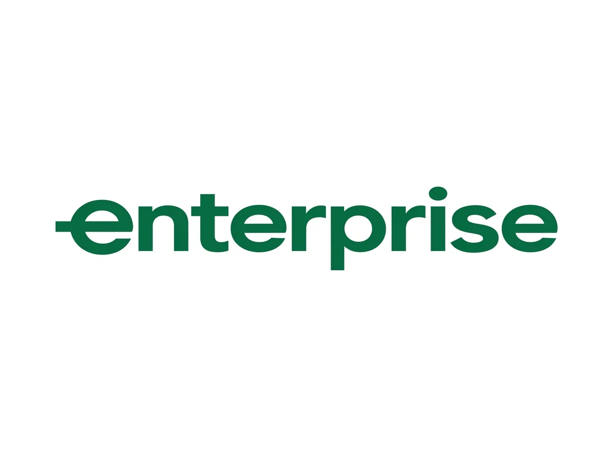 Enterprise Rent-A-Car brand logo, official green wordmark on white background